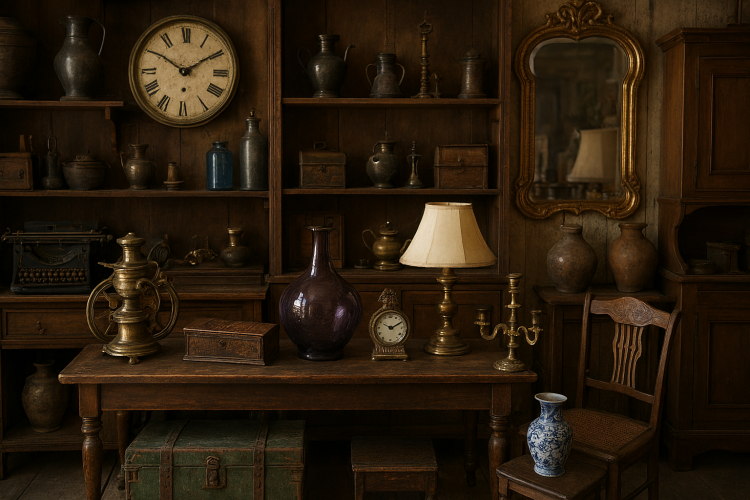 たくさんのアンティーク品