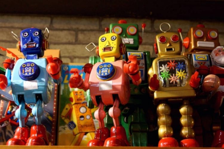 ロボットのレトロ玩具