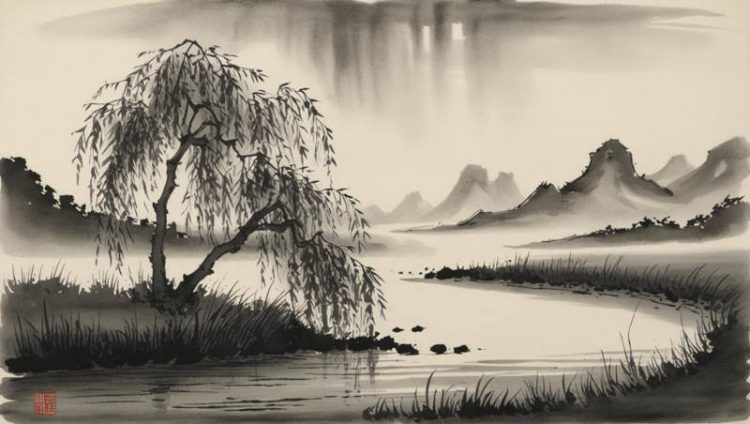 中国美術品の絵画