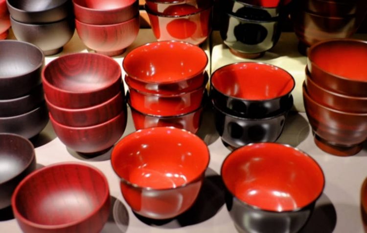 沢山の漆器