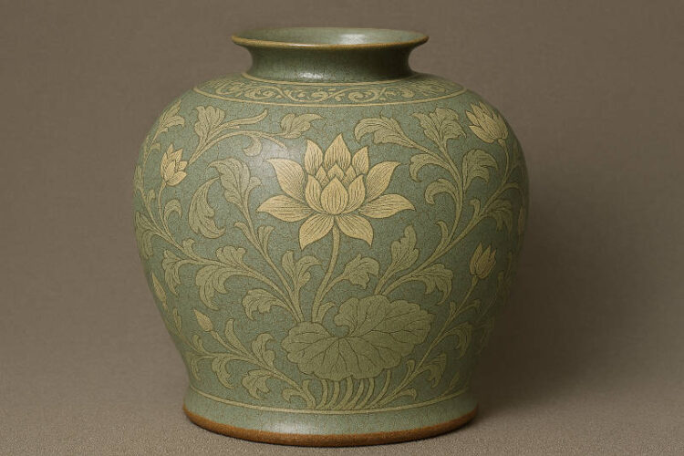 古い中国の高麗青磁の焼き物