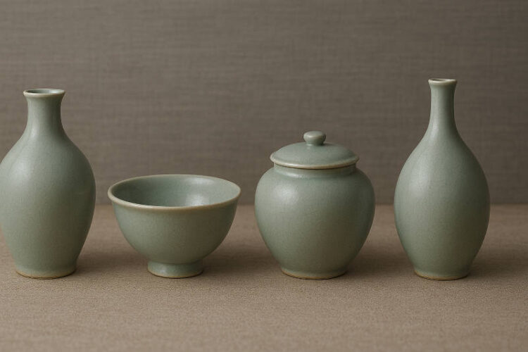 高麗青磁を思わせる粉青沙器の作品