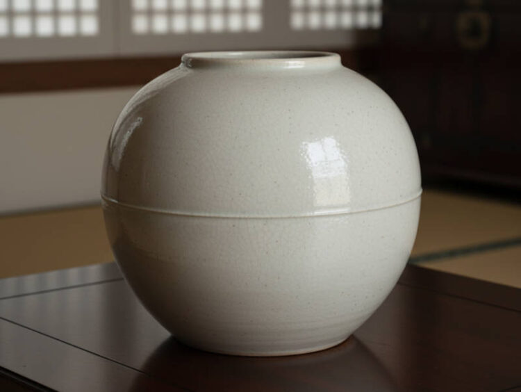 李朝白磁の花入