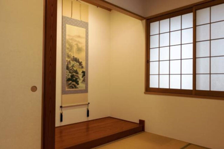 和室に飾られた掛け軸