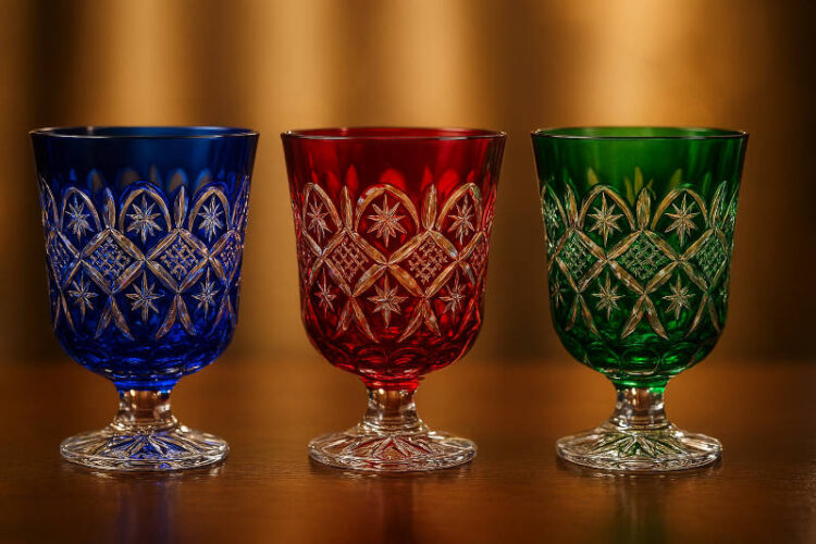 色とりどりのボヘミアングラス