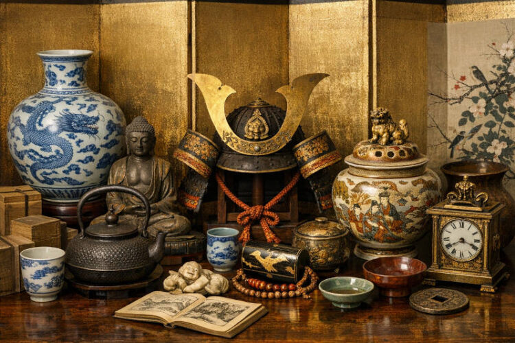 人気の壺や仏像の骨董品